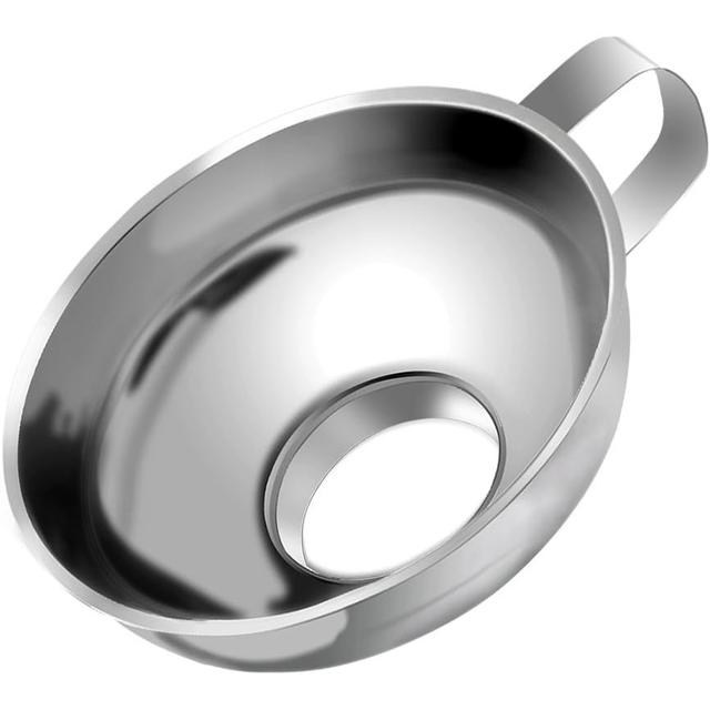TEMU Stainless Steel Funnel With Filter, Kitchen Funnel For Oil, Fruit Puree, And Salad Filling