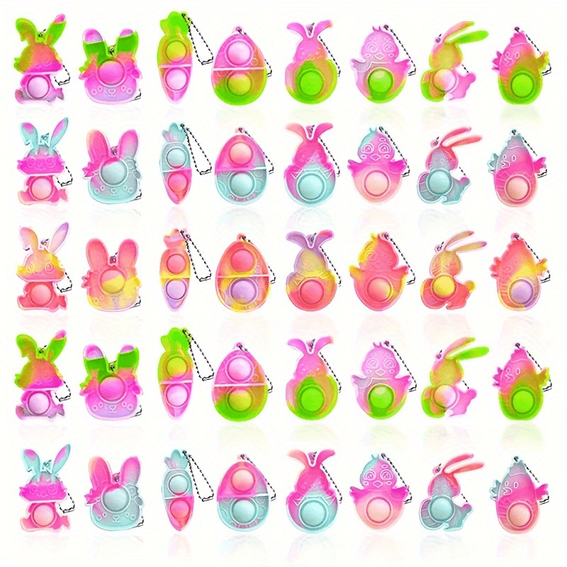 TEMU 20 Assorted Color Decorations, Spring Easter Bunny Ornaments, Easter Basket Stuffers For Easter Party Crafts