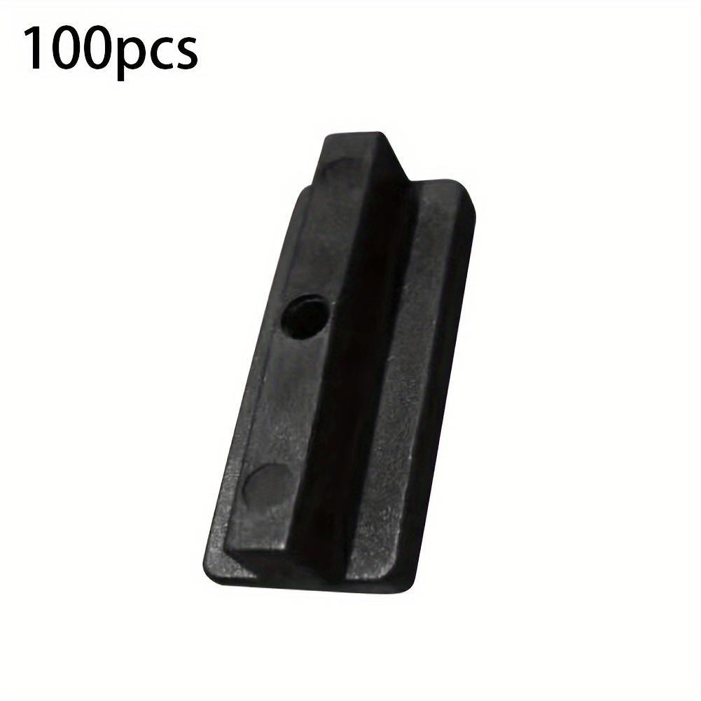 TEMU 100pcs 6mm T-shaped Composite Decking Clips- Invisible No-screw Fasteners, Weather& Frost Resistant Pe Material, Easy Assembly For Outdoor Deck Repair& Wpc Board Fixing(black)