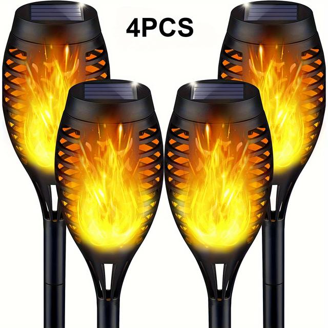 TEMU Ensemble de 4 Solaire pour Extérieur, Éclairage Paysager pour Jardin et Pelouse, Décoratives à Insérer dans le Sol, Éclairage pour Halloween