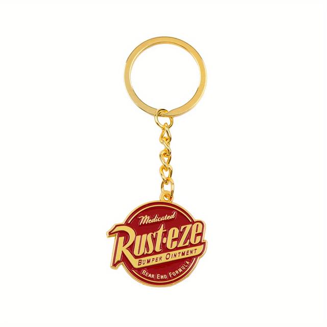 TEMU Bumper Keychain - Cute Cartoon With "" Text, Durable Iron Chain, Fashionable Accessory For Pet Lovers, Dog Accessories, Novelty Key Holder, Design, Quality