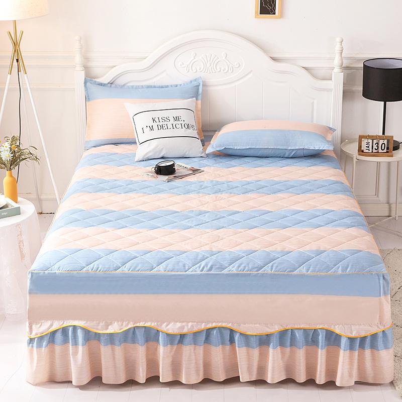 TEMU 3pcs - -shaped, Bear Print Bed Skirt Set, Soft And Comfortable To The Touch, Suitable For Bedrooms And Guest Rooms (1 Bed Skirt + 2 Pillowcases, Excluding Inserts)