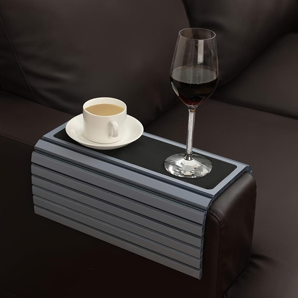 TEMU Foldable & Portable Bamboo/ Sofa Arm Tray - Compatible For Snacks, Drinks, Remotes, Modern Armrest Holder For Couch, Fits Most Sofas, Tray