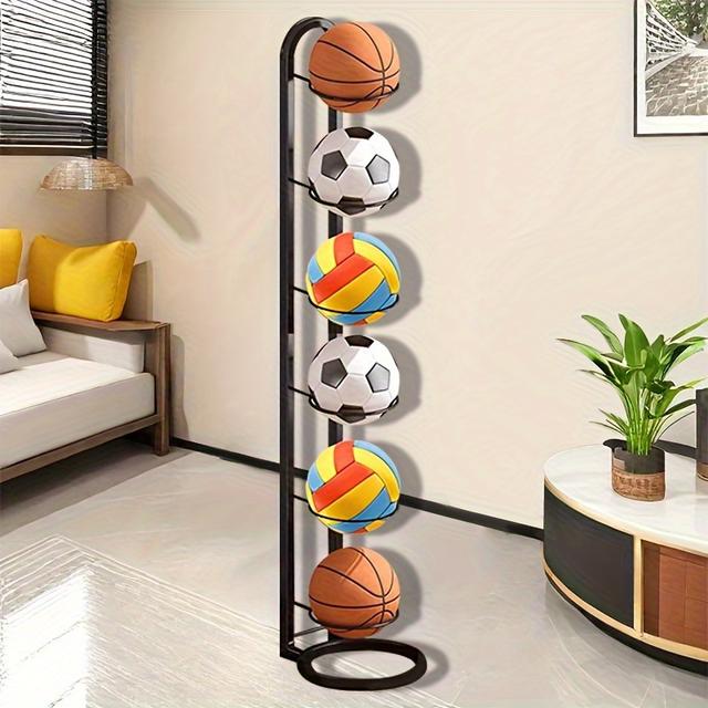 TEMU 6-in-1 Multifunctional Ball Rack For Basketball, Soccer & Volleyball Storage