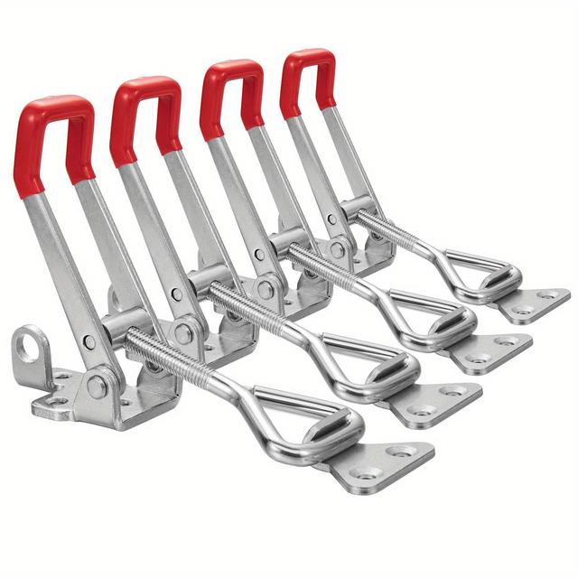 TEMU 4pcs 7.5inch Heavy Duty Adjustable Toggle Latch Clamp 4003 Style, 1320lbs Holding Capacity, Large Hasp Clamp For Toolbox Case, , Industrial Equiipment And More