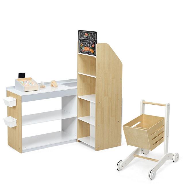 TEMU Giantex Grocery Store Playset Pretend Play Supermarket Shopping Set With Cart.