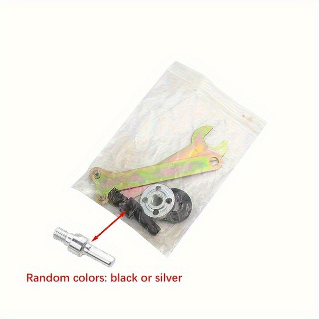 TEMU 5pcs Set == Grinding Wheel Adapter 10mm Adjustable Rotary Drive == Shaft Accessories Contains 2 Wrenches 1 Shaft 2 Nuts Combination For Metal Deburring