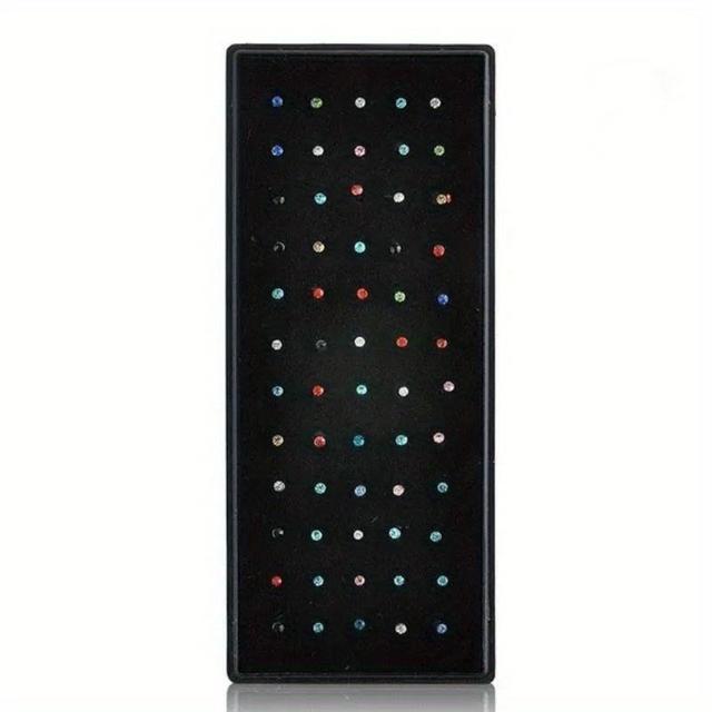 TEMU Set de 60 piezas de aros na, uña de nariz con tornillo, set de perforación de nariz de acero inoxidable, set de joyería corporal
