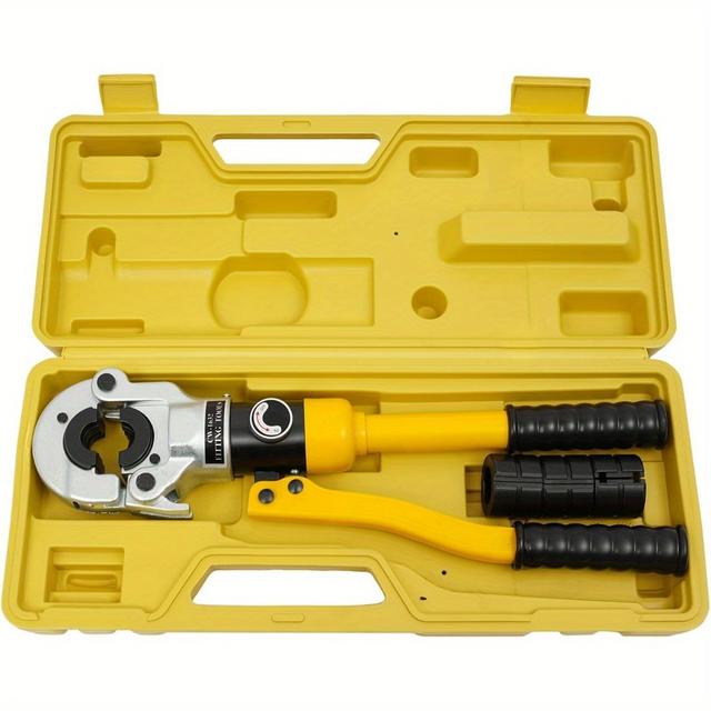 TEMU Pinces à Crimper Hydrauliques 12 , Pinces à Presser TH Contour 16-32mm pour Tuyaux et Raccords avec Mâchoires à 360° - Pince de Compression Profilé TH