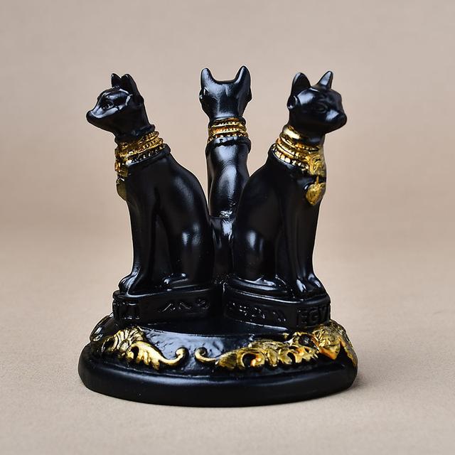 TEMU Інноваційний декор для дому "Три чорні коти" з епоксидної смоли