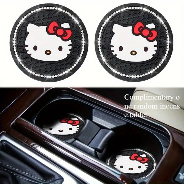 TEMU This For Hello Kitty Car Coaster: Cute Cartoon Anti Slip Insulated Coaster For Car Cup Holders - For Cars - Made Of Silicone