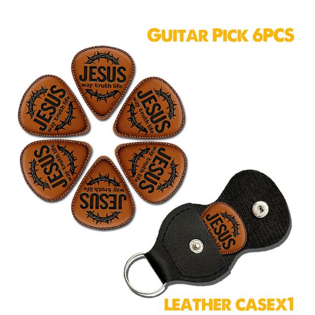 TEMU de 6 púas de guitarra diseños y una negra para un fácil transporte, lo que lo convierte en un gran regalo para Navidad o Halloween. La superficie de las púas con patrones de costuras y .