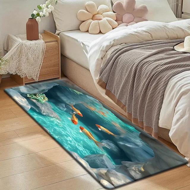 TEMU 1 Tapete de Porta com Design de Fantasma | Antiderrapante, Lavável na Máquina, Resistente ao Desbotamento, Poliéster, Ideal para Áreas de Tráfego e Decoração de Casa