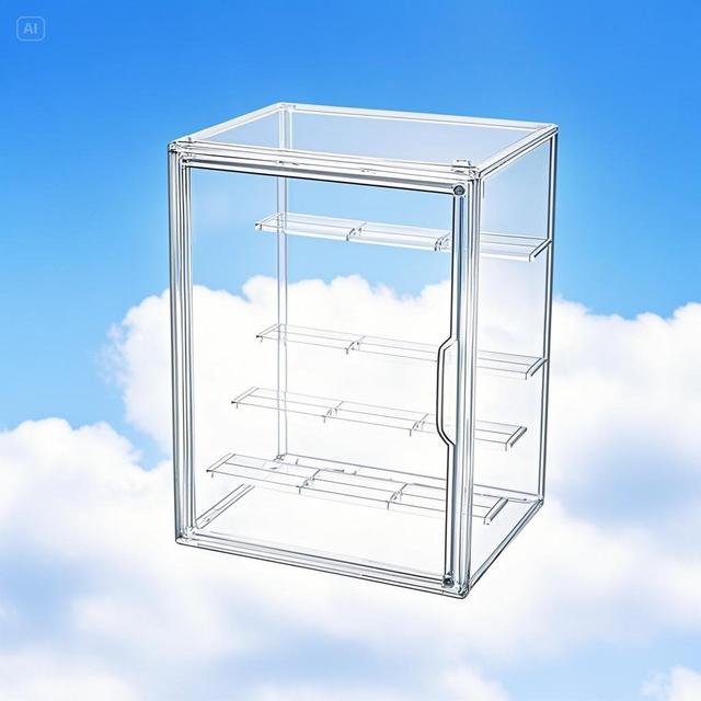 TEMU โบสถ์ใส 360 องศา | ตู้โชว์ภาพพาโนรามิก 5 ชั้นจากอะคริลิกแนวตั้ง (ขนาด 36 ซม. ทนทานต่อฝุ่น) โบสถ์ "พิธีแสดงสินค้า, "360 องศา" ระบบแสดงภาพรอบตัวที่เข้าใจง่าย.