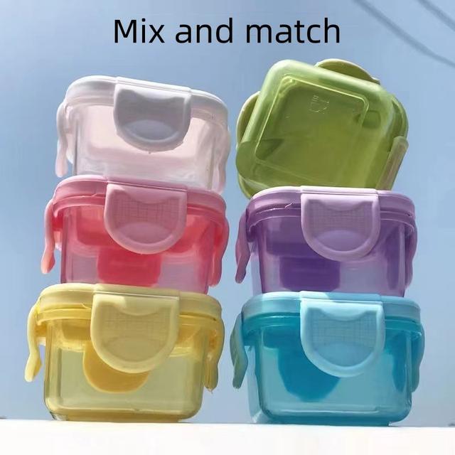 TEMU Set Of 4 Mini Storage Containers With Lids - Sealed, Stackable, And Versatile, Making Them An For Travel And Gifts.