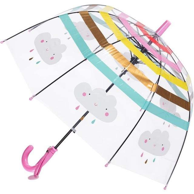 TEMU Transparent Kids Umbrella With Handles | Windproof Dome Design | Fun Cartoon Patterns | Lightweight And Portable | Perfect Gift For Boys Girls Ages 3-12