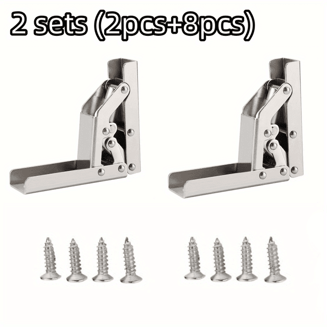 TEMU 10개 세트 모던 폴리쉬드 메탈 캐비닛 힌지 - 스프링 무소음 클로저, 구멍 없는 표면 장착형 주방문용, 내구성 강한 슬림 금속 마감, 기능적 미학, 매끄러운 마무리, 가구 설치, 현대적인 디자인, DIY 애호가용