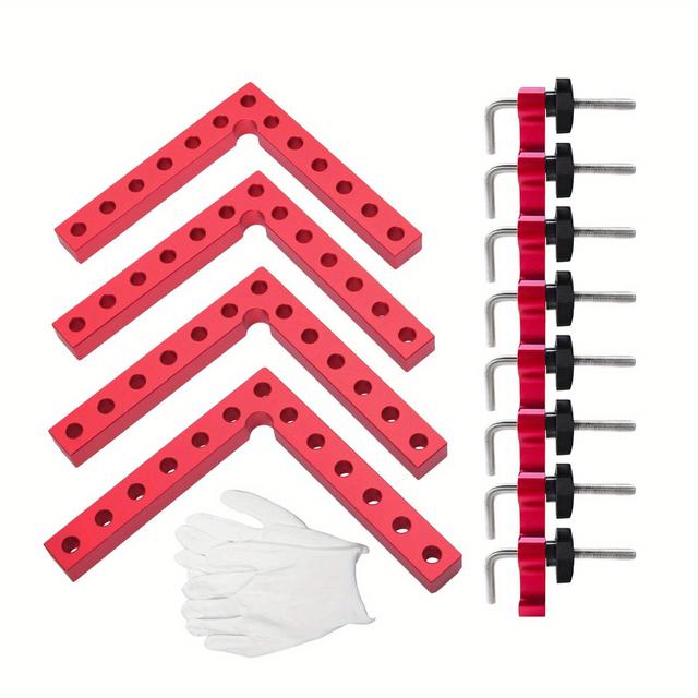 TEMU 4pcs 90° Positioning Squares Right Angle Clamps For Woodworking Cabinets