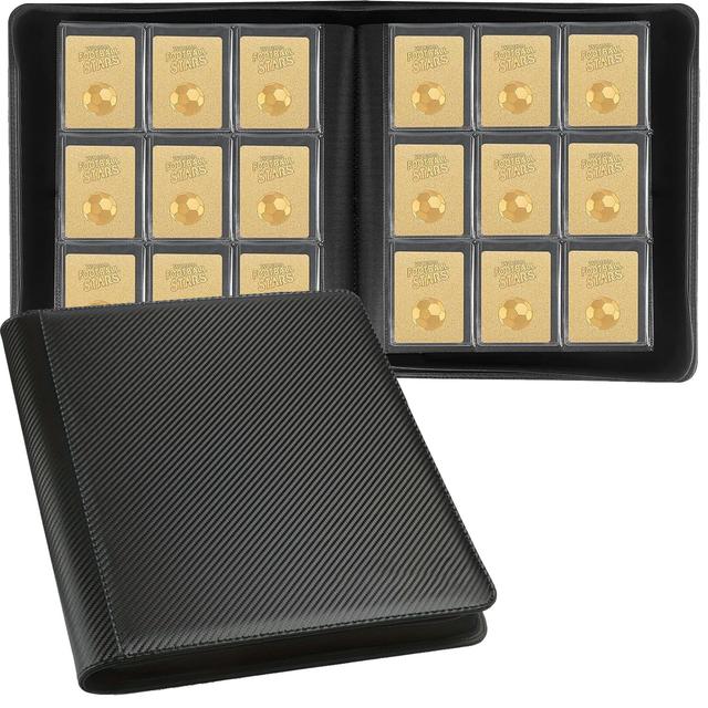 TEMU Storage Binder For 3 X 4-inch Hard Plastic Trading Cards, Double-sided Pocket Storage With Room For Up To 288 Cards, Compatible With Tcg And Sports Cards - Perfect New Year's And Christmas Gift