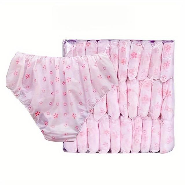 TEMU 30pcs Disposable Travel Panties - Soft Breathable Polyester With , Individually Wrapped Hygienic Protection For Bathroom Sauna Club & Convenience, Sauna , Elegant Packaging,