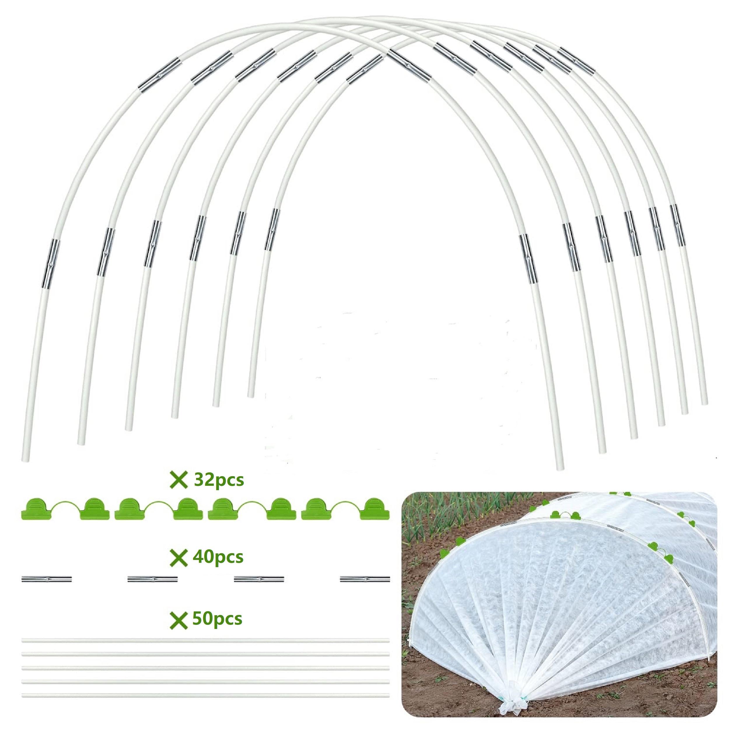 TEMU Gewächshausbogen für 43 Zoll oder breitere Pflanztunnel, rostbeständiger -Stützbogenrahmen, geeignet für Gartengewebe, Pflanzenstütz Gartenstake, Gartenbedarf
