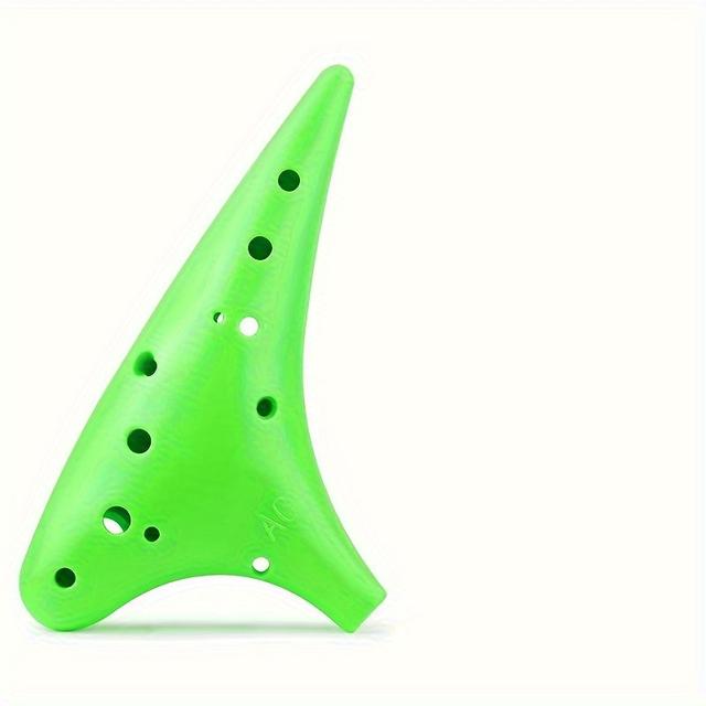 TEMU โอการินาเซรามิก 12 ช่อง คีย์ C Major, ไวโอลิน พลาสติกเรซิ่น, ปลายขัดเงา, มีให้เลือกหลายสี (เหลือง, น้ำเงิน, ชมพู, ส้ม, เขียว) - เครื่องดนตรี (ไม่รวมกล่อง)