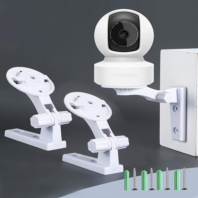 TEMU 2 Piezas Soporte Compatible para Cámaras Pan-Tilt Tapo //Kasa /KC410S, Montaje en Techo/Pared con Rotación Ajustable, Compatible para Cámaras de Vigilancia Interior/Exterior