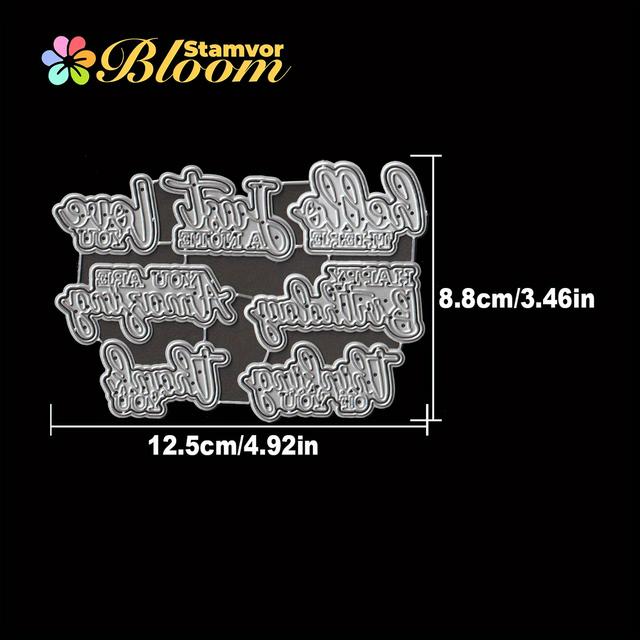 TEMU Used English Sentence Templates For Paper Cutting Dies, Embossing, And Card Making Decoration For Scrapbooking Albums