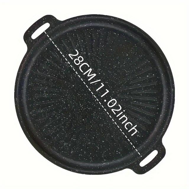 TEMU Bbq Grill Plate – Multi-functional Gas/induction Stovetop Pan For Fish, Meat & Stir-fries – Sleek Ridged Design Perfect For Camping, Picnics And Outdoor Cooking