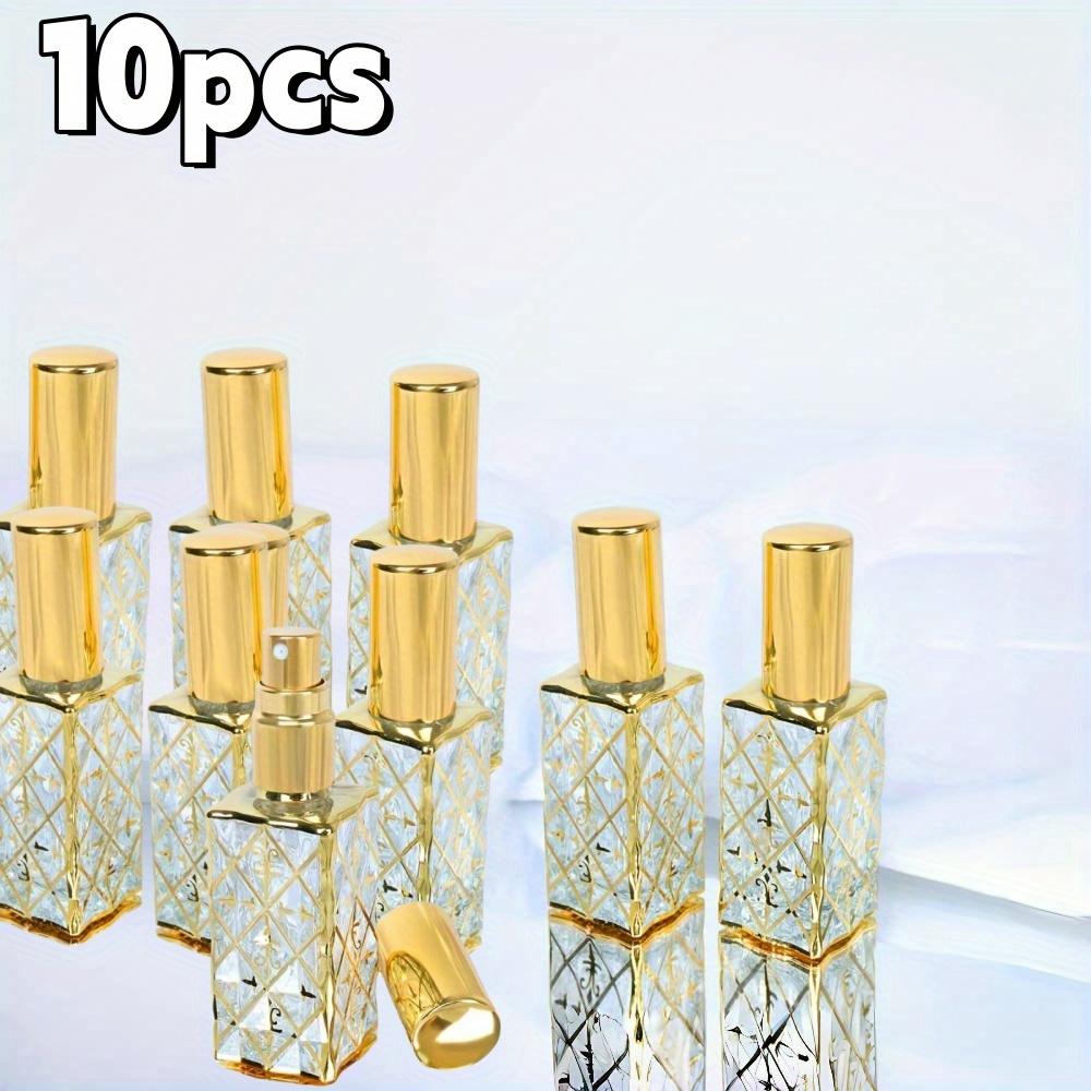 TEMU 10 Piezas de Botellas Atomizadoras Portátiles Recargables con Dorado, 12ml - Set Multifuncional para Perfumes