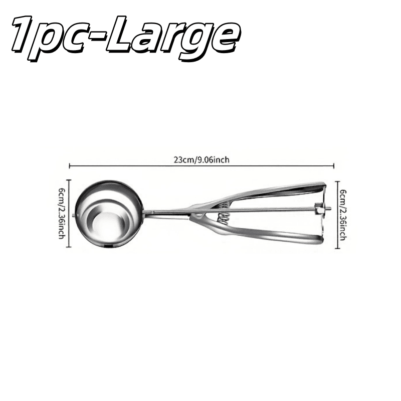 TEMU 1pc Stainless Steel Ice Cream Scoop With Trigger Release, Perfect For Mother's Day, Christmas Thanksgiving Halloween Labor Days - Best Gift Idea And Kitchen Accessory Or Camping Essential
