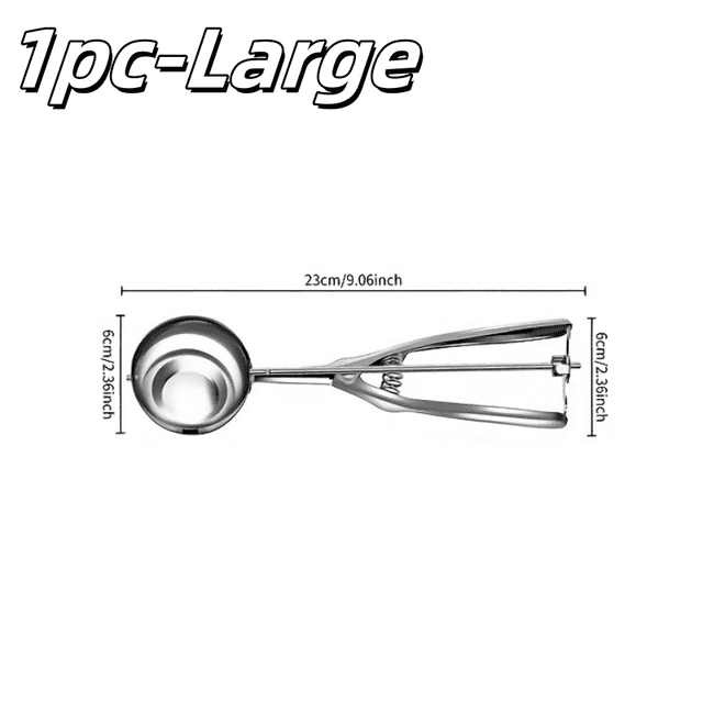 TEMU 1pc Stainless Steel Ice Cream Scoop With Trigger Release, Perfect For Mother's Day, Christmas Thanksgiving Halloween Labor Days - Best Gift Idea And Kitchen Accessory Or Camping Essential