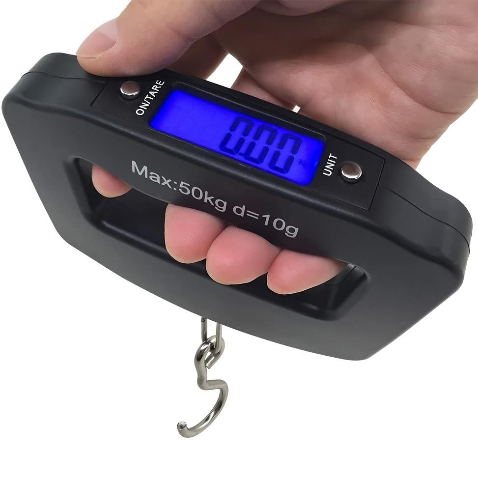 TEMU A Precise Digital Luggage Scale With A Capacity Of 110 /50 - A Compact And Portable Travel Scale Featuring A Backlit Lcd Display For Reading, Function, Battery-operated Design