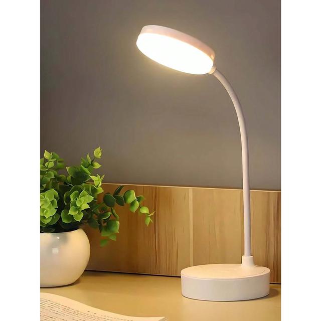 TEMU Modern Usb-rechargeable Led Desk Lamp & Night Light With 360° Adjustable Arm, 3 Color Temperatures/ Brightness, Usb- Bedside Light Suitable For Office, Usb-