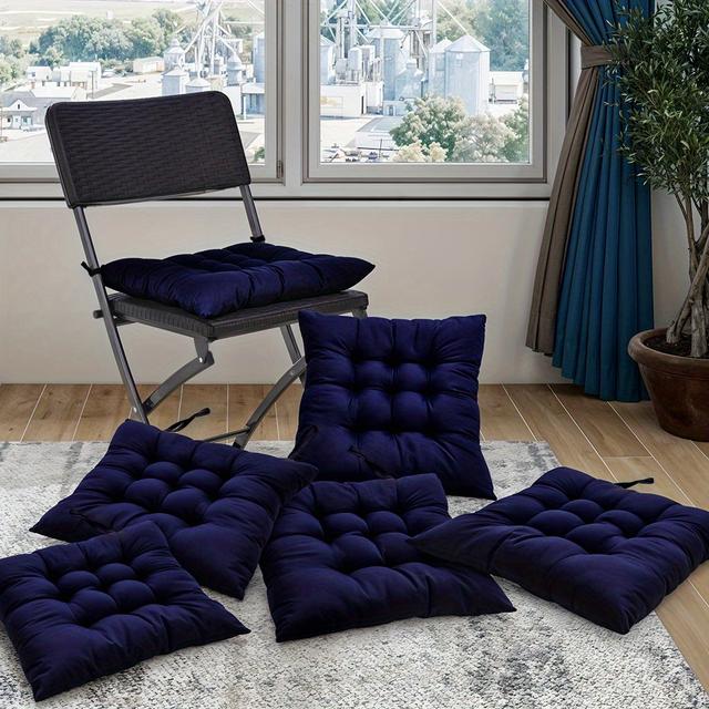 TEMU 6pcs Square Chair Cushion Cushion For Office Garden Seat Cushion 40*40*5cm