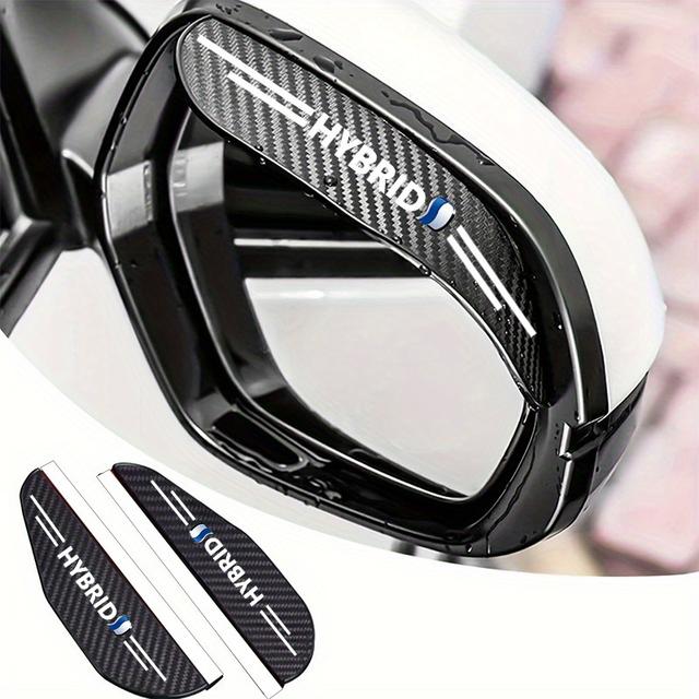 TEMU 2 Pieces Of "hybrid" Car Rearview Mirror Rain , Designed To Block Rain And Sunlight, Compatible With For Prius, Yaris, And