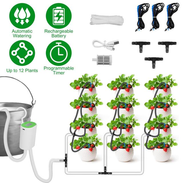 TEMU Automatic Manual Watering System With To 12 Plants Programmable
