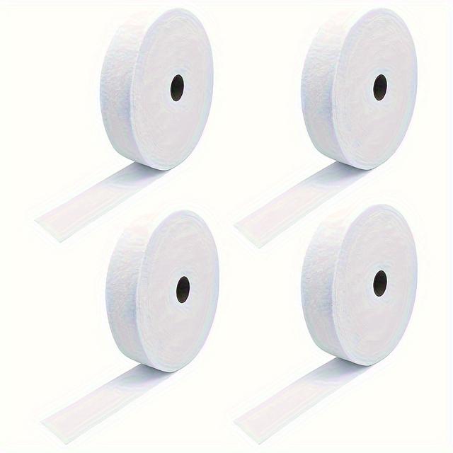 TEMU 4-pack Polyester Jelly Roll Rug Batting, Needle-, Ideal For Quilting, Sewing, And Diy Crafts