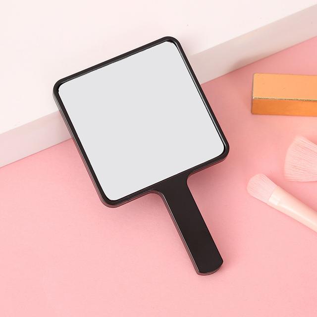 TEMU 1pc Chic Handheld Makeup Mirror - 4.3" Compact, Portable Design In Assorted Colors With Polished Finish - Ideal For Students & Touch-ups - Perfect Gift