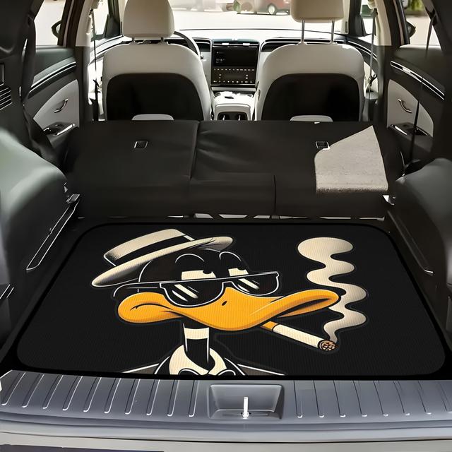 TEMU حصيرة صندوق سيارة وارنر برذرز لوني تيونز دافي الدك، غطاء بسيط للصندوق مقاوم لكل الأحوال الجوية، ملحق داخلي مثالي للسيارات والشاحنات والدفع الرباعي، هدايا رائعة