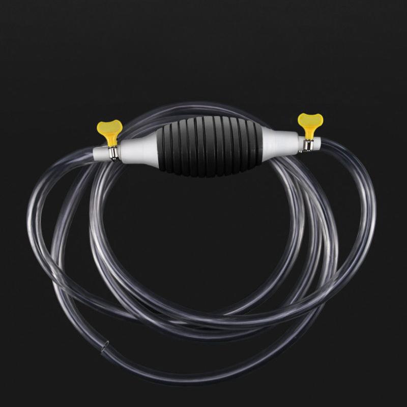 TEMU 1pc Portable Straw Pump With Flexible Pvc Hose - Suitable For Gas, Oil, Water And Fuel Transfer