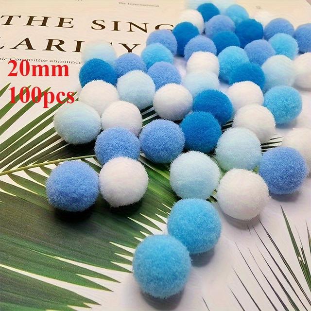 TEMU Kézzel készített pomponok – Színes, mini dísztárgyak, 100 darabos csomag, tökéletes DIY projektekhez, varráshoz, esküvői és karácsonyi dekorációhoz