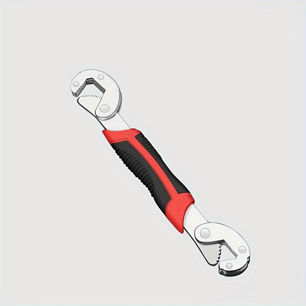 TEMU Double-ended Pipe Wrench - Adjustable .24" To 1.26", Snap Installation, For Indoor & , Steel