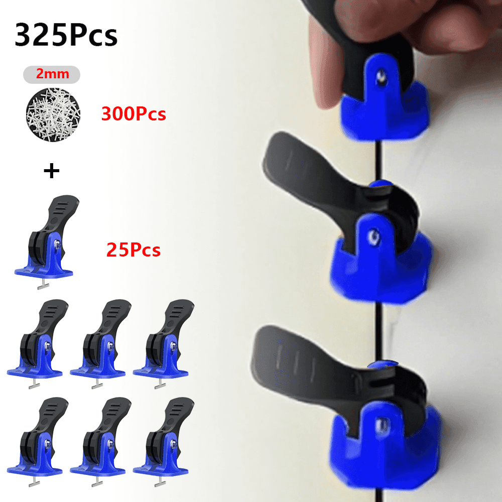 TEMU 325pcs Push-type Tile Alignment System With Cross Spacers - Tools To Eliminate Uneven Tiles And Create Perfectly Flat Surfaces