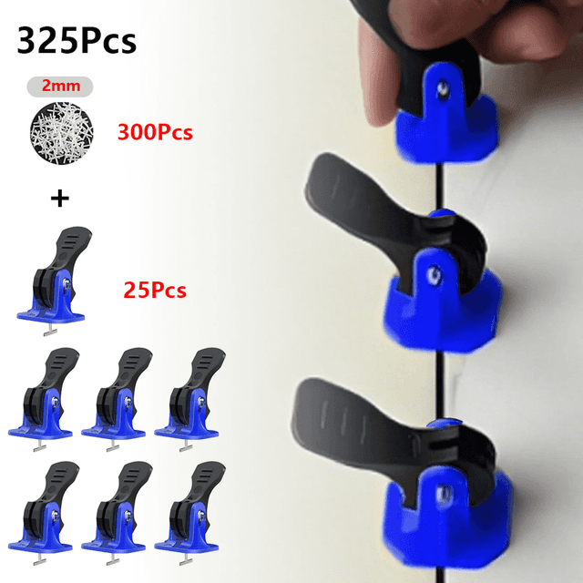TEMU 325pcs Push-type Tile Alignment System With Cross Spacers - Tools To Eliminate Uneven Tiles And Create Perfectly Flat Surfaces
