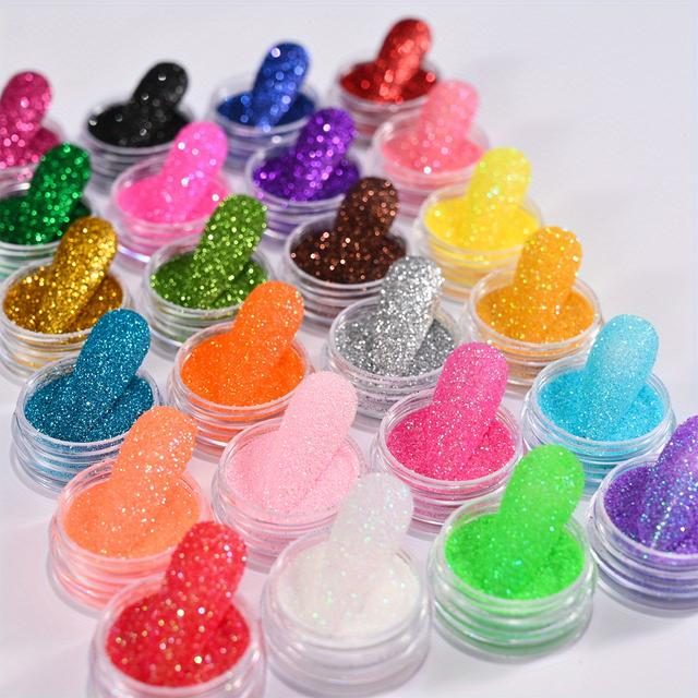 TEMU Bottles Of Colorful Nail Art Glitter Flakes, Holographic Sequins In Mixed Colors For Shiny Nails Effect - Suitable For Resin Crafts, Holiday Parties, Photo Frame Decorations, Handicraft Diy, Etc