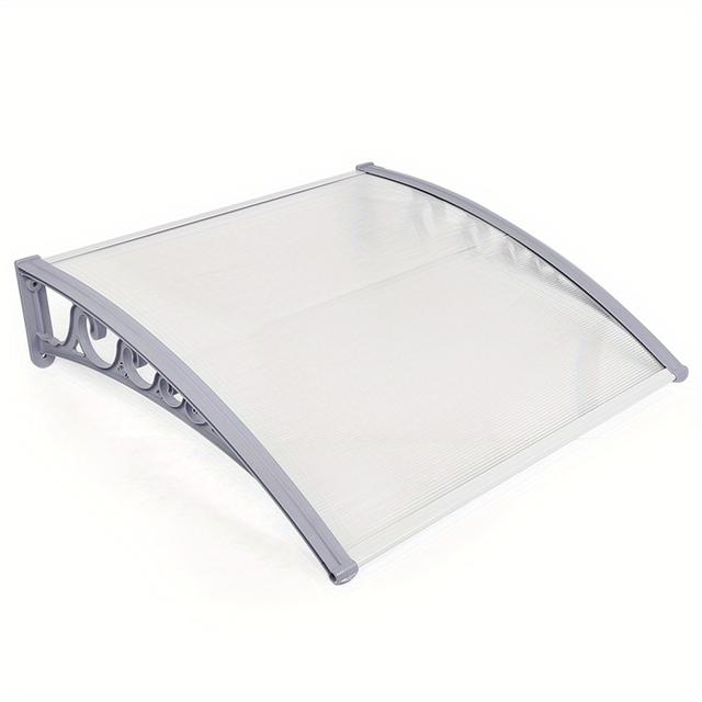 TEMU 80Cm*120Cm Auvents de Fenêtres Et de Portes, Auvents de Fenêtres Et de Portes, Toit Multifonctionnel, Couleur Transparente, Facile À Maintenir Et À Installer