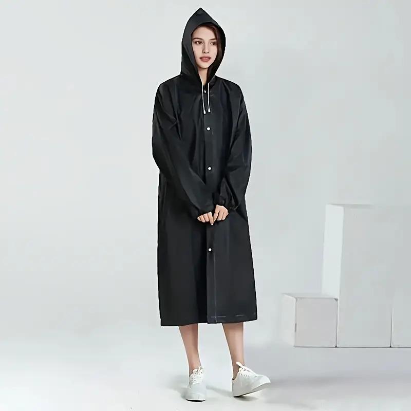 TEMU Thickened Reusable Raincoat Pancho, Unisex Waterproof Outdoor Raincoat Hooded, Suitable Outdoor Travel Hiking
