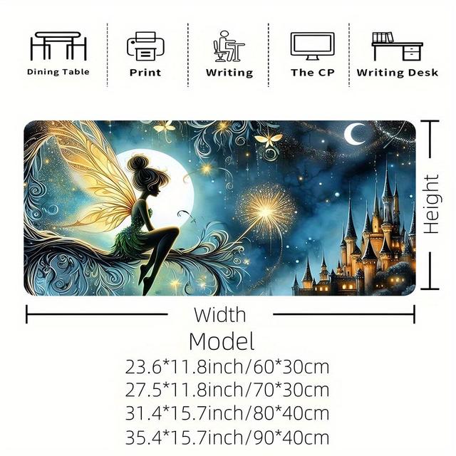 TEMU قطعة واحدة من لوحات الماوس من ديزني تينكير بيل، ملاقط طاولة متعددة الاستخدامات، ملاقط لوحة مفاتيح غير قابلة للانزلاق، مثالية كهدايا للعطلات، SBD03091