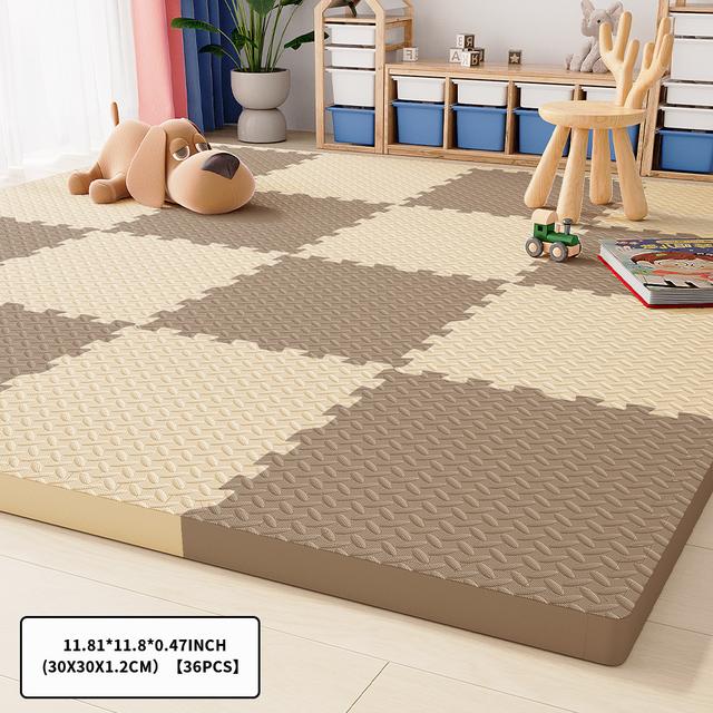 TEMU 6/16/20/24/36 stuks In elkaar Grijpende Creatieve Schuim Matten, Verdikte Anti-Val Kruipmatten, Spons Puzzel Speelmatjes, Huisproducten voor Woonkamer en Slaapkamer